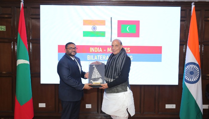 भारतले माल्दिभ्सलाई रक्षा उपकरण र सामग्री हस्तान्तरण गर्दै द्विपक्षीय सम्बन्धमा पुनरुत्थान जारी राख्यो